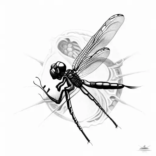 Dragonfly With Skull