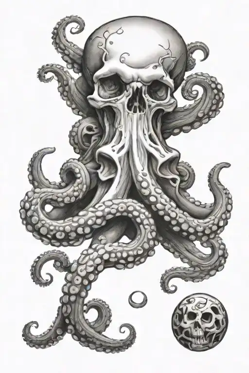 Octopus And Skulls
