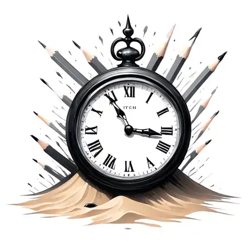 Pencil And Sand Clock