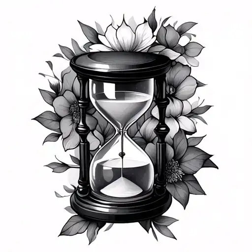 Pencil And Hourglass