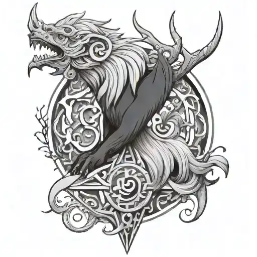 Norse Mythology Tatoo Design