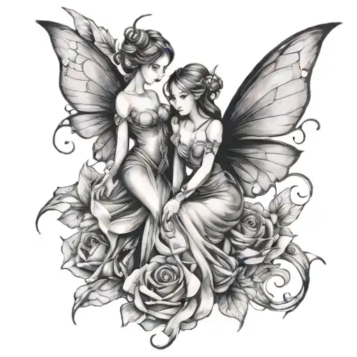 1 Fairy On Each Side With 444 In The Middle's Very Simple