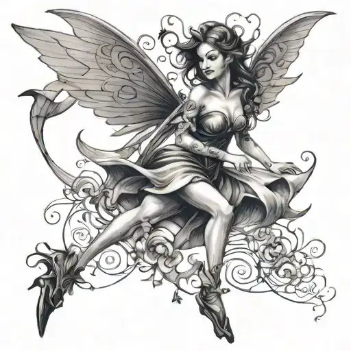 Very Simple Fairy Flying Around The Numbers 444