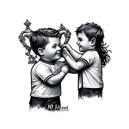 Aberdeen Fc Scottish Cup Winners Dad And Son Holding Hands