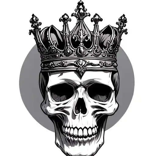 Skull Wearing A Crown