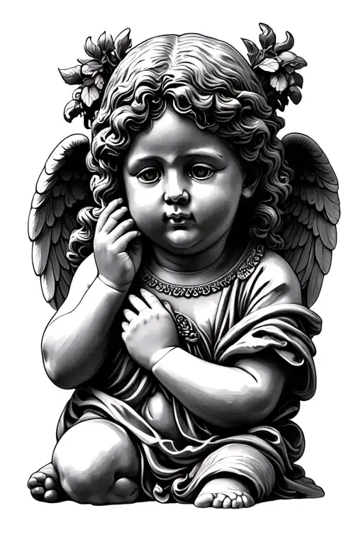 See No Evil Speak No Evil Hair No Evil In Roman Baby Cupid Looking Statue Thingies
