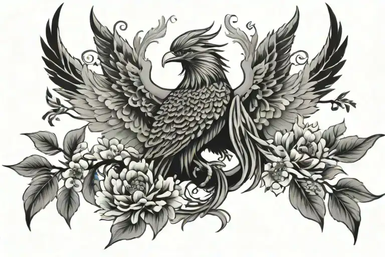 Japanese Cherry Tree Phoenix With Wings