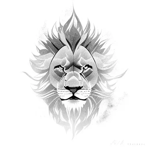 Side View Roaring Lion