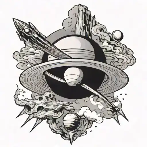 Planet Saturn Ufo
