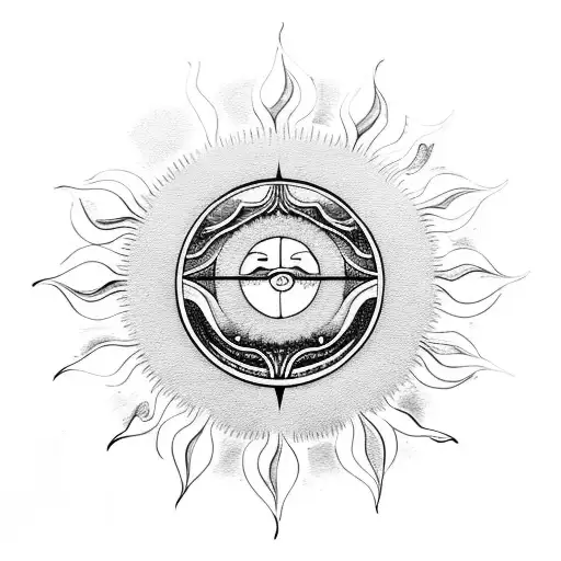 A Black-grey Laurel Wreath With Sun And Moon Phases Incorporated