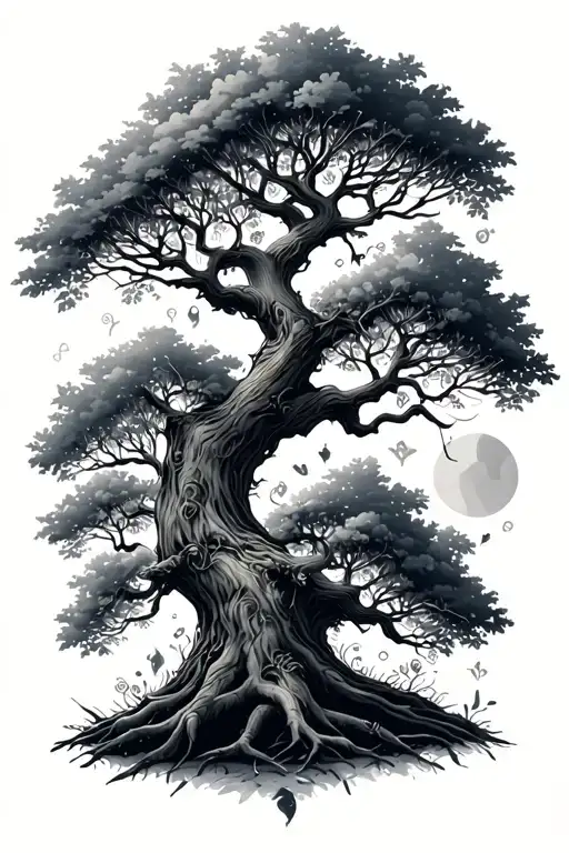 Family Tree Growing Time Glass Filled