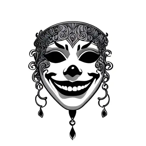 Italian Style Mask Smile Cry Later