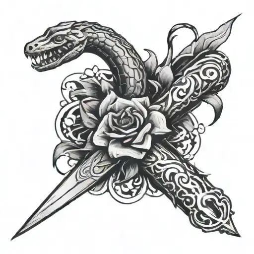Dagger With Snake Wrapped