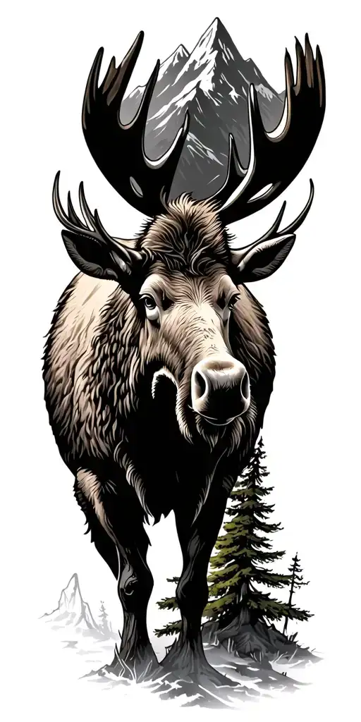 Moose Nature Mountain