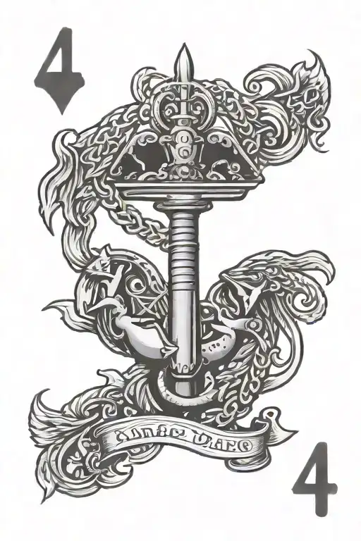 Play Card With 4Th Marine Division Logo Inside