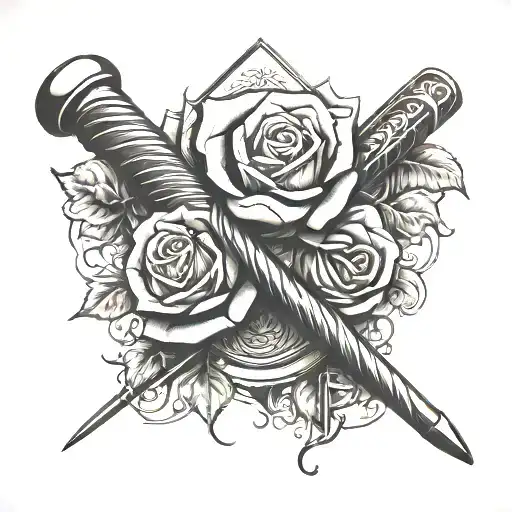 Hammer And Rose Wrapped