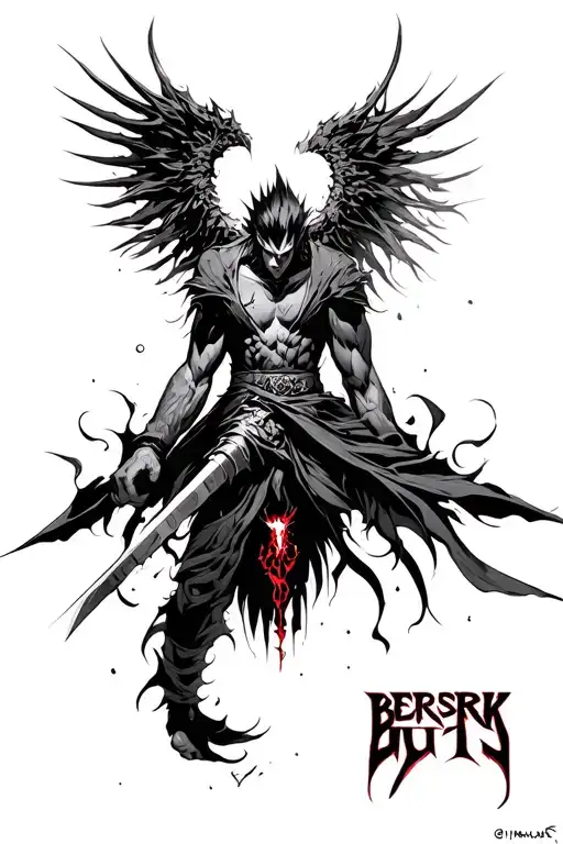 Berserk Guts Anime With The Mark Of Sacrifice