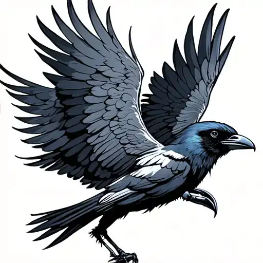 Music Raven Flying