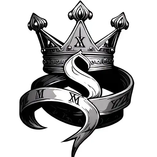 Roman Numerals Wrapped Together S Crown