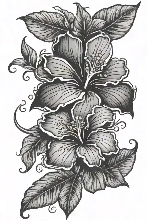 Hibiscus Rose Intertwined