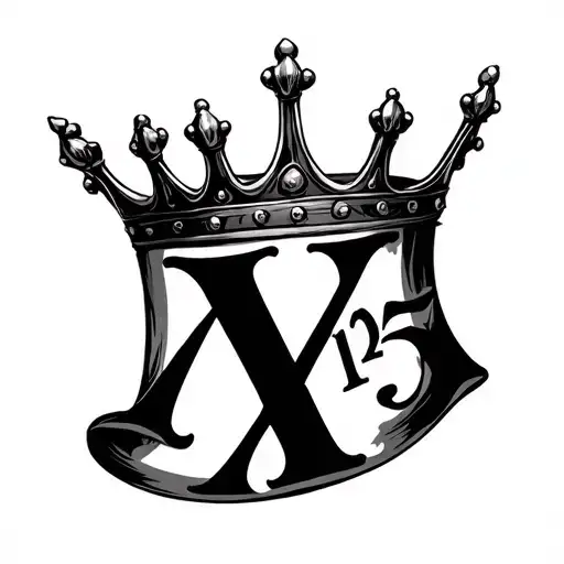 Birthday Roman Numeral Dates Loosely Wrapped With A Crown