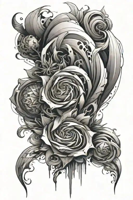 An Abstract Tattoo On The Arm