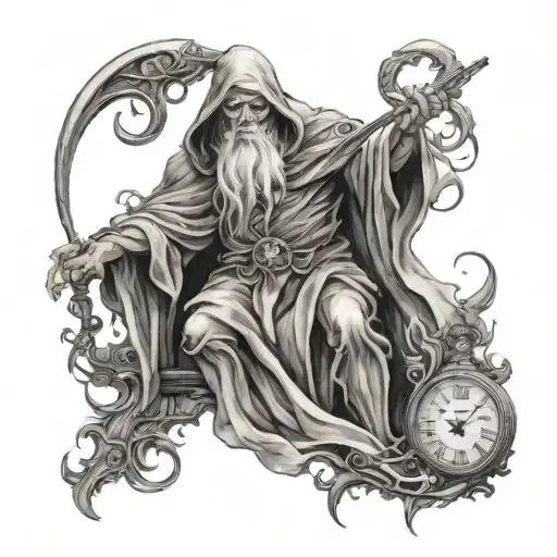 Father Time And Grim Reaper Combined