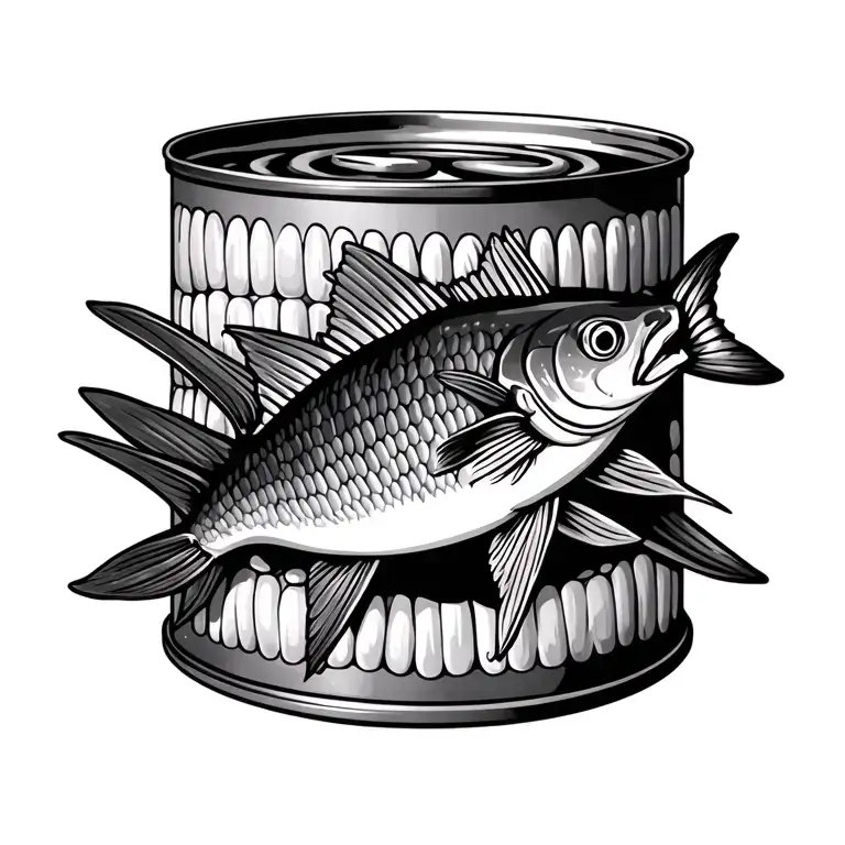 Fish Stuck In A Can Of Corn