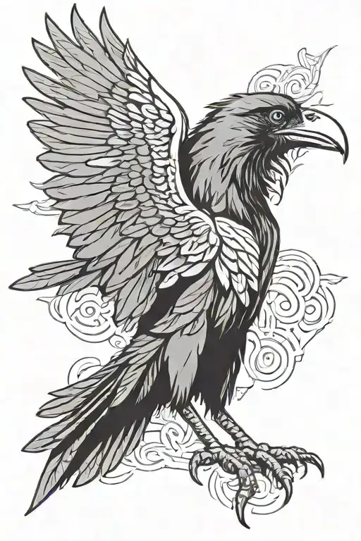 Aggressive Ancient Ages Colourful Crow