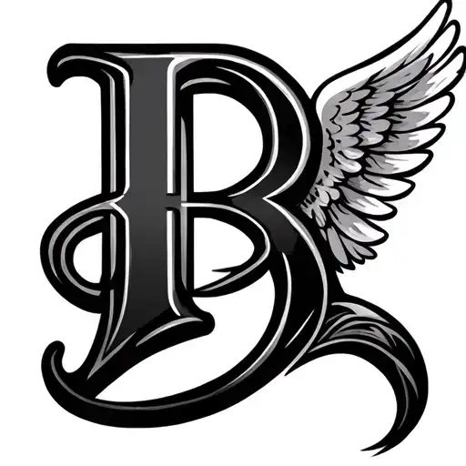 B Word With Angel Wing Attached