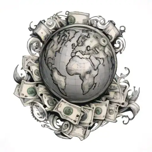 Globe With Money Around It Sleeve
