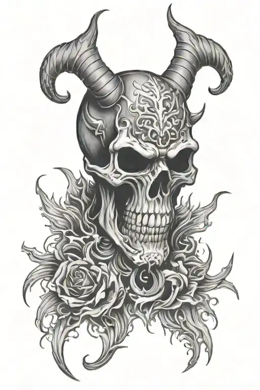 Hell Demon Skull Fire Shadow
