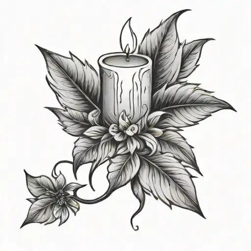 Leaf Candle Flower