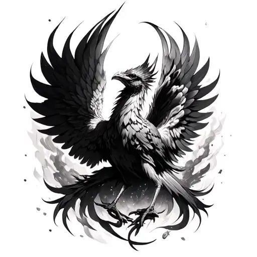 A Color Phoenix As You Rise From Your Ashes And Your Wings Fall Off Your
