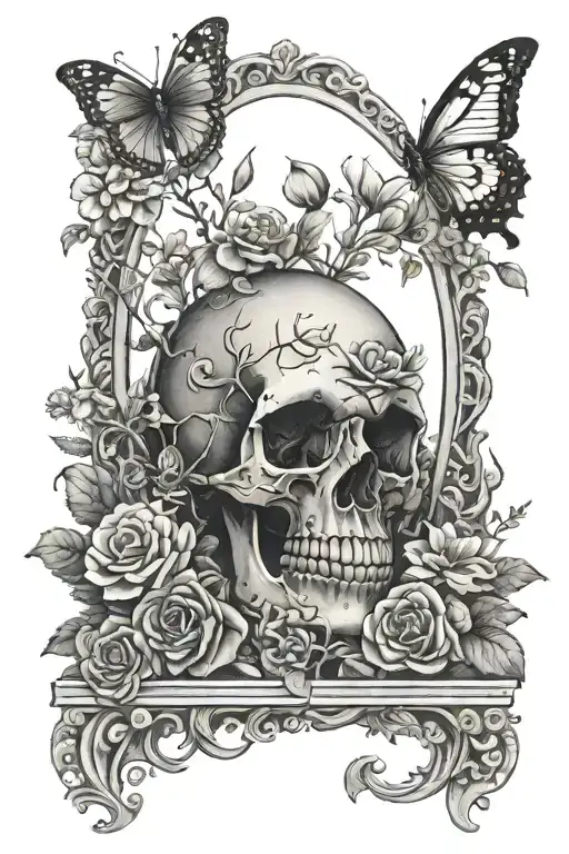 Girly Grave Yard With Lives Of Flowers