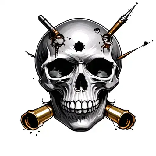 Skull With Bullet Hole