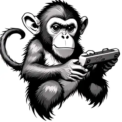 Monkey Playing Video Games