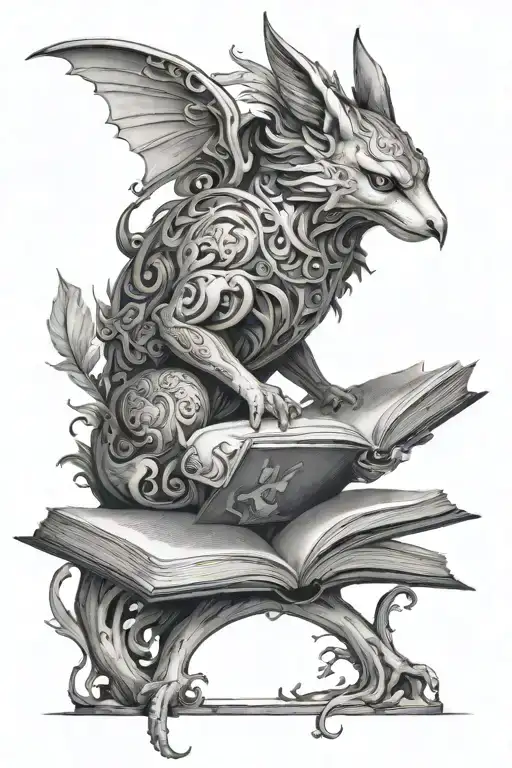 Fantasy Animals And Figuren Escape From The Pages Of An Open Book