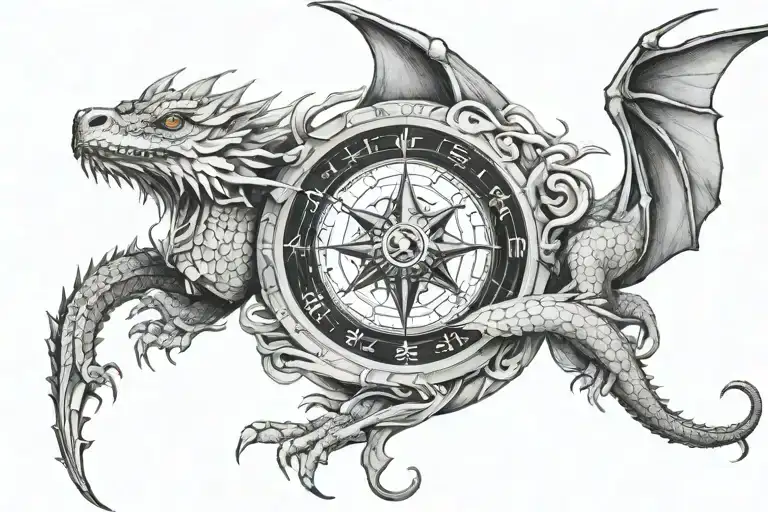 Compass Dragon Wrapped