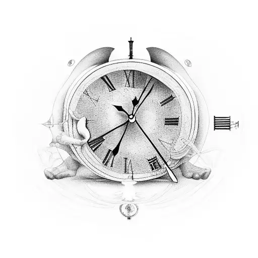 Name With Clock And Baby Feet