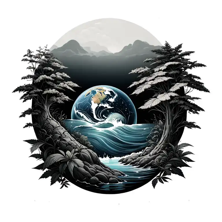 Ncorporates Nature Element With Heavy Emphasis On Earth And Water