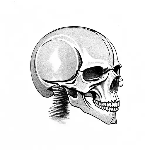 Skull In Motorcycle Helmet