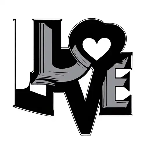 Perspective Spelled Out With Reverse Word 'Love' Written