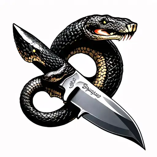 Knife With Snake Handle