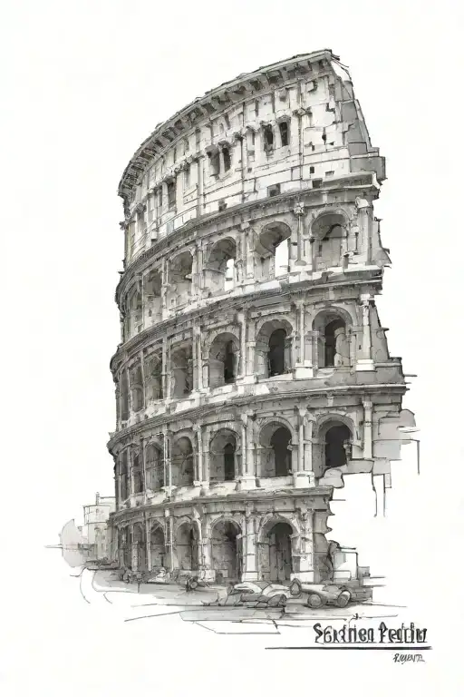 Roman Coloseum Together Symbolizing