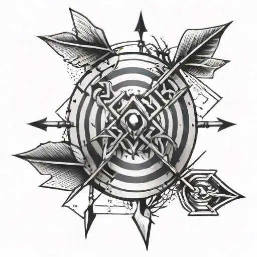 4 Basic Arrows That Are Straight Each Arrow With Diffrent Fletching