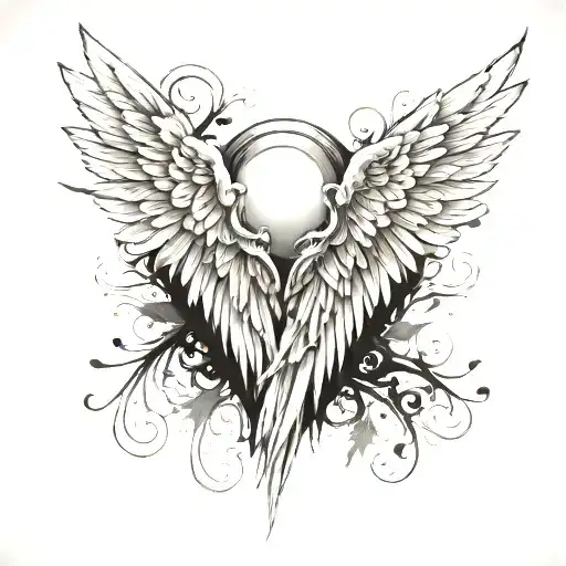 Angel Wings On Outside Forearm That Goes Up The Arm