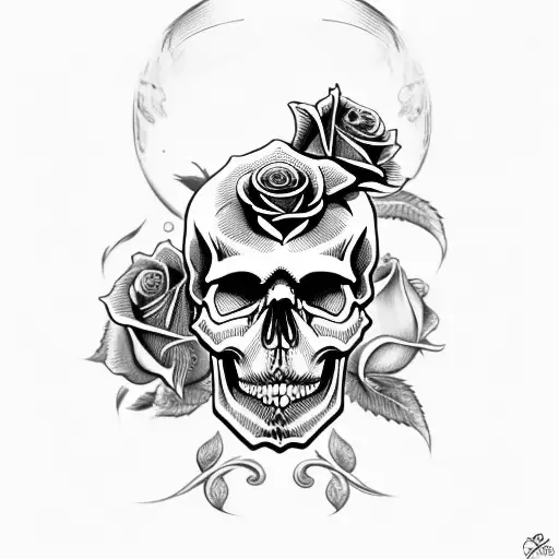 Skull And Roses