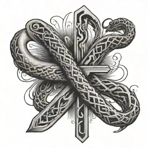 Cross And Snake