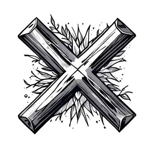 A Cross On A Diamond That Fits A Calf